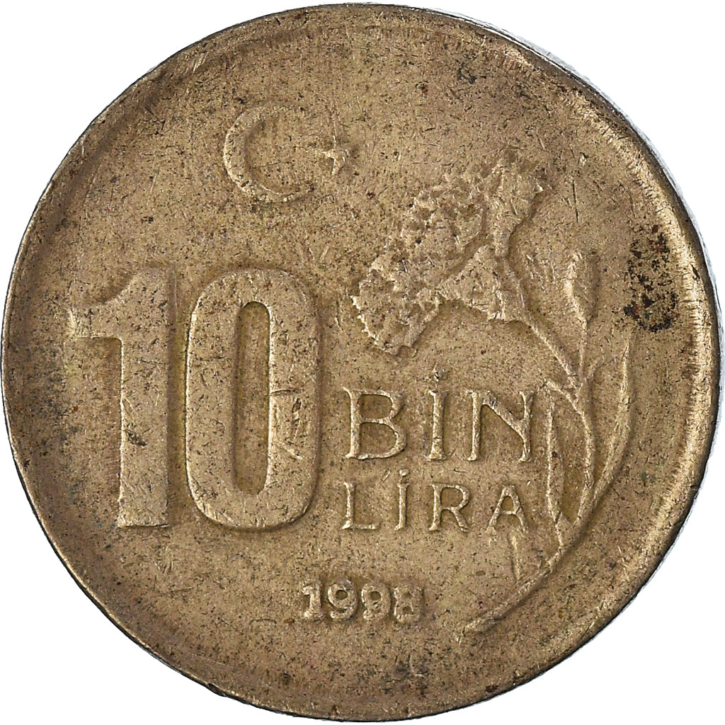 Münze, Türkei, 10000 Lira, 10 Bin Lira, 1998