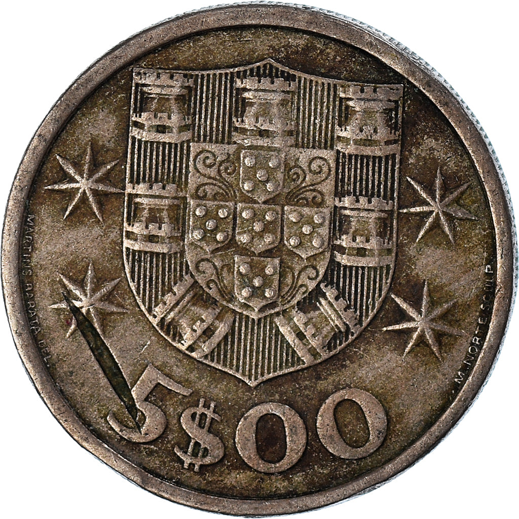 Moneta, Portogallo, 5 Escudos, 1974