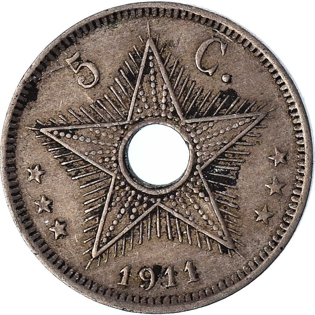 Münze, Belgisch-Kongo, 5 Centimes, 1911