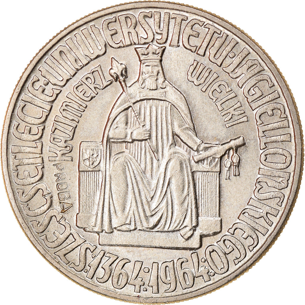 Moneta, Polska, 10 Zlotych, 1964, Warsaw, PRÓBA, MS(60-62), Miedź-Nikiel