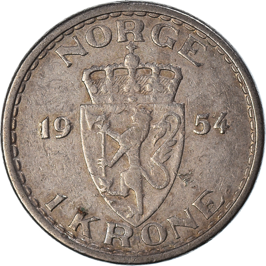 Moneda, Noruega, Krone, 1954