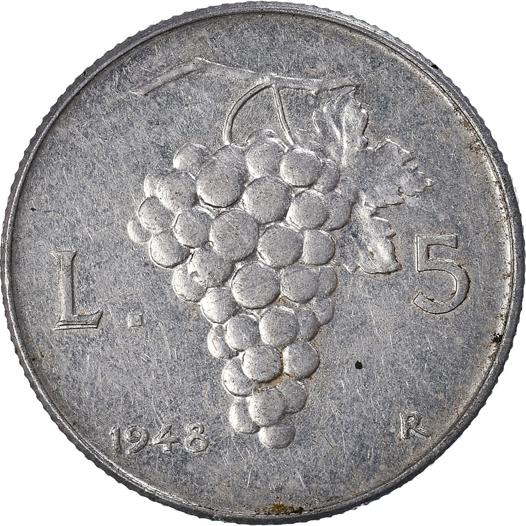 Coin, Italy, 5 Lire, 1948