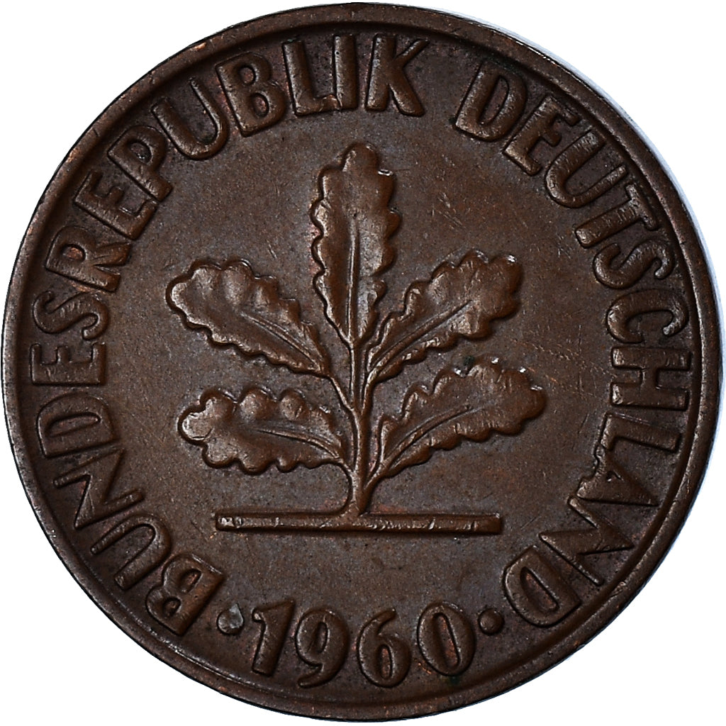 Coin, GERMANY - FEDERAL REPUBLIC, 2 Pfennig, 1960