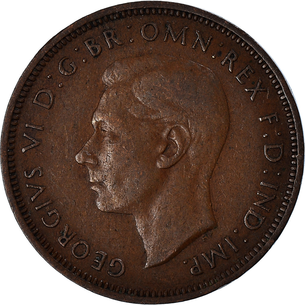 Moeda, Grã-Bretanha, 1/2 Penny, 1945