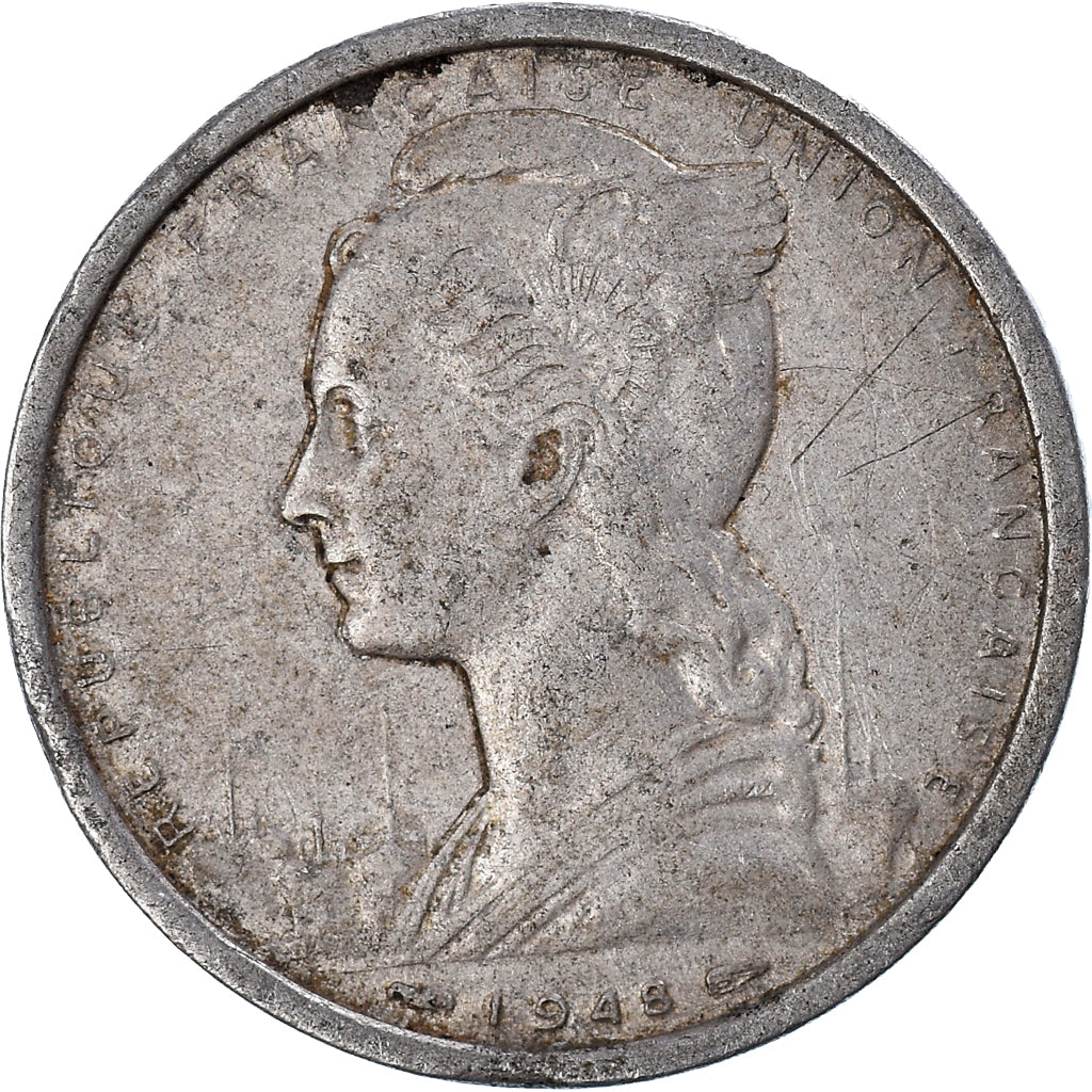 Coin, French West Africa, 2 Francs, 1948