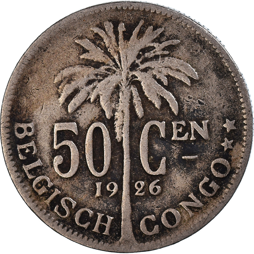 Coin, Belgian Congo, 50 Centimes, 1926