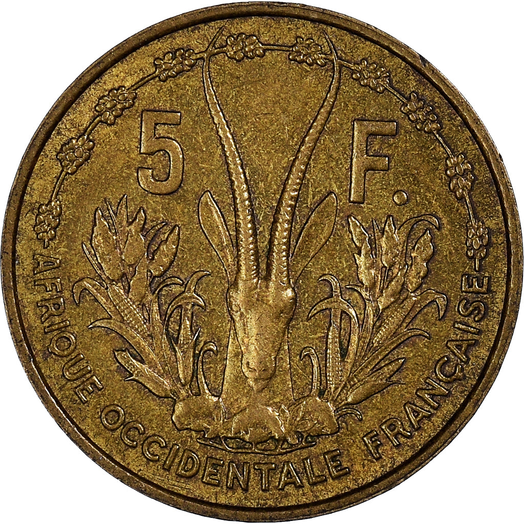 Moneta, Africa occidentale francese, 5 Francs, 1956