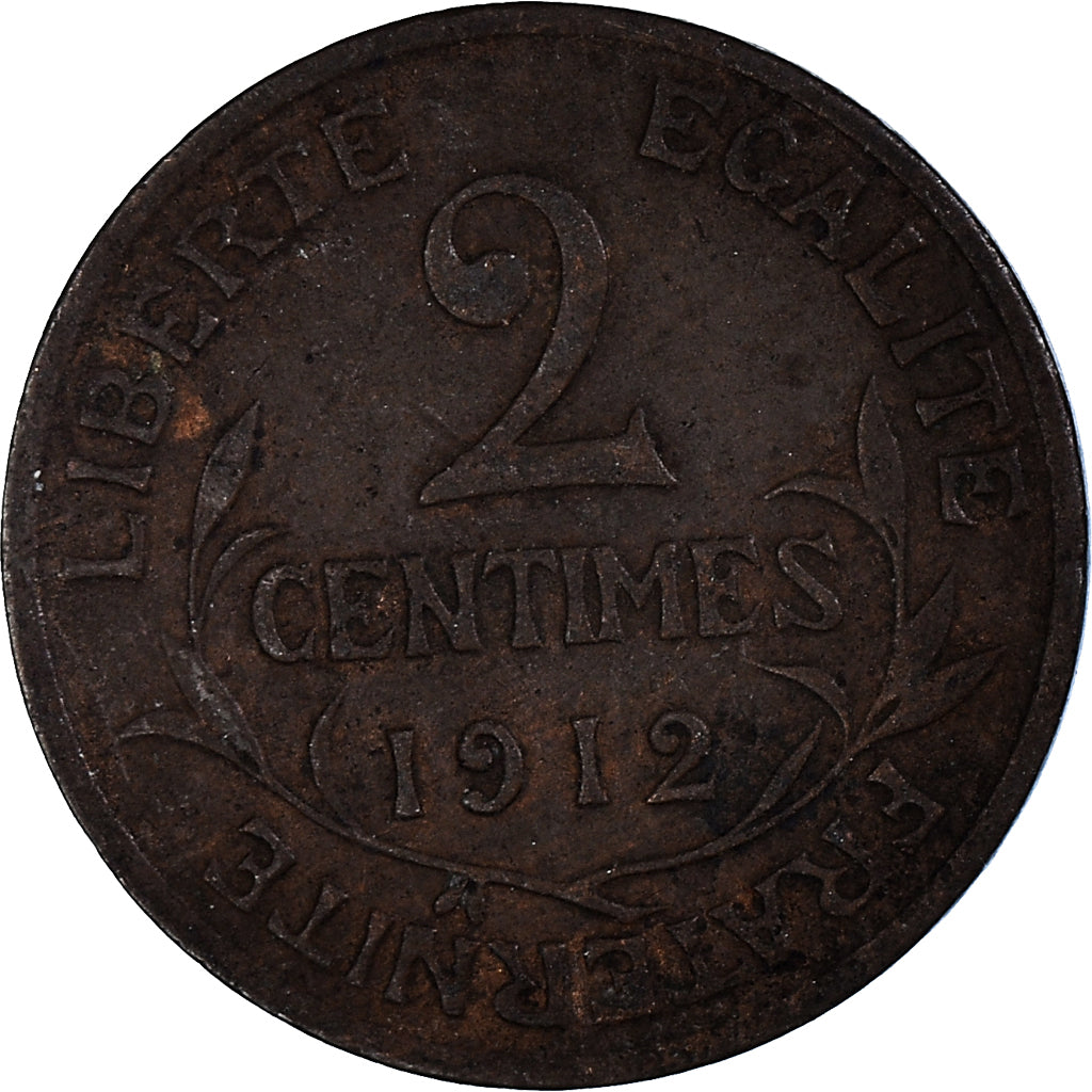 Coin, France, 2 Centimes, 1912