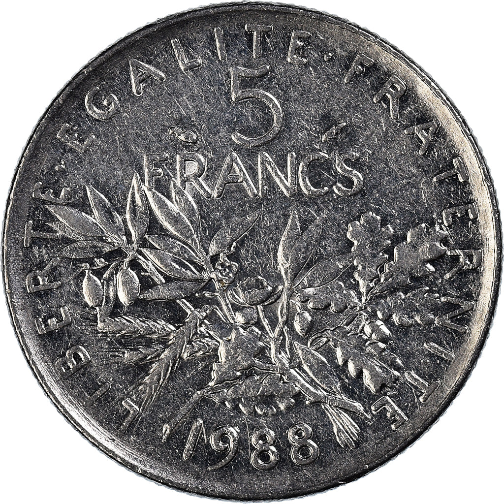 Coin, France, 5 Francs, 1988