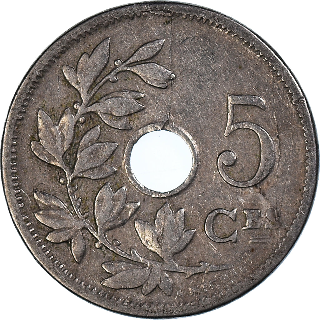 Moeda, Bélgica, 5 Centimes, 1910