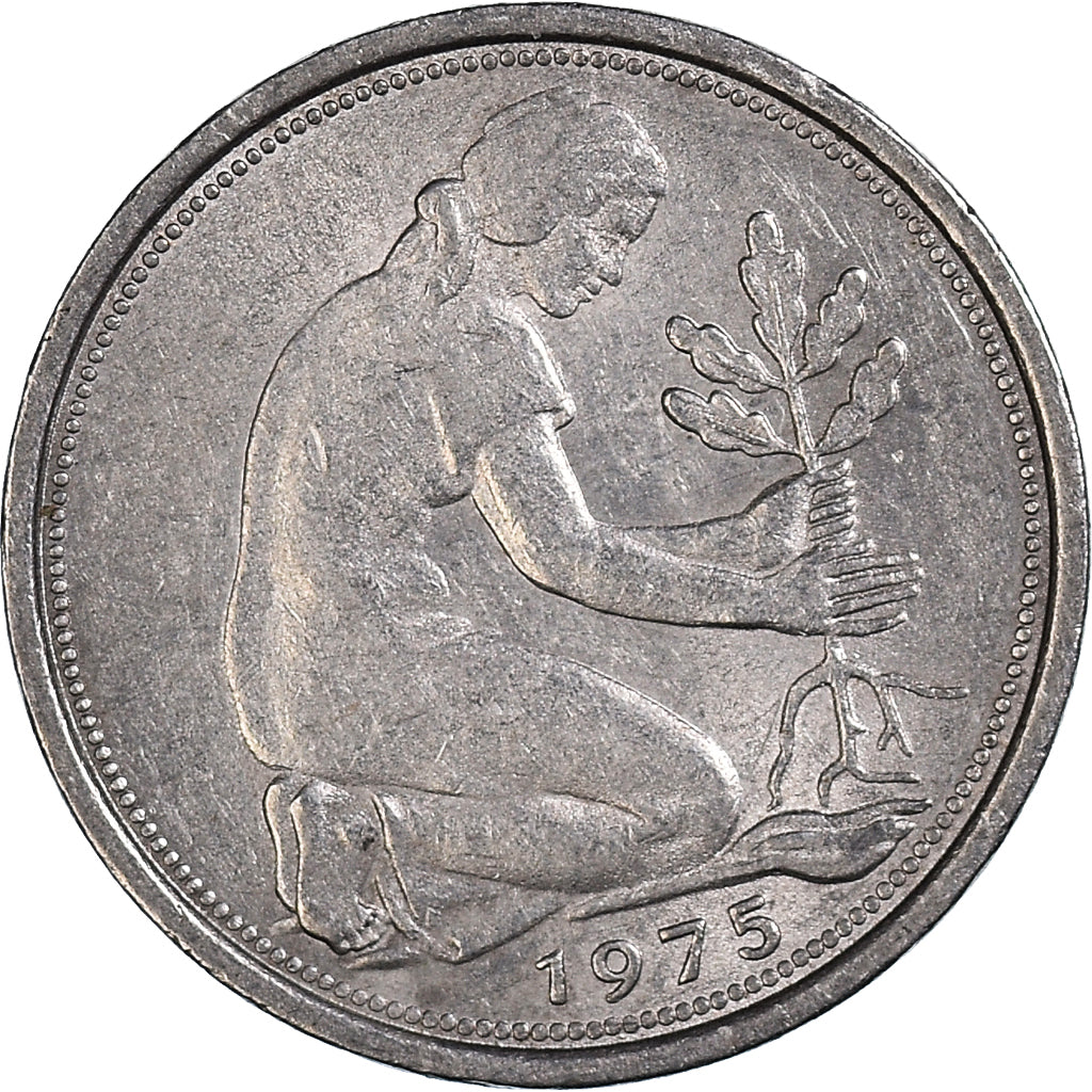 Coin, GERMANY - FEDERAL REPUBLIC, 50 Pfennig, 1975