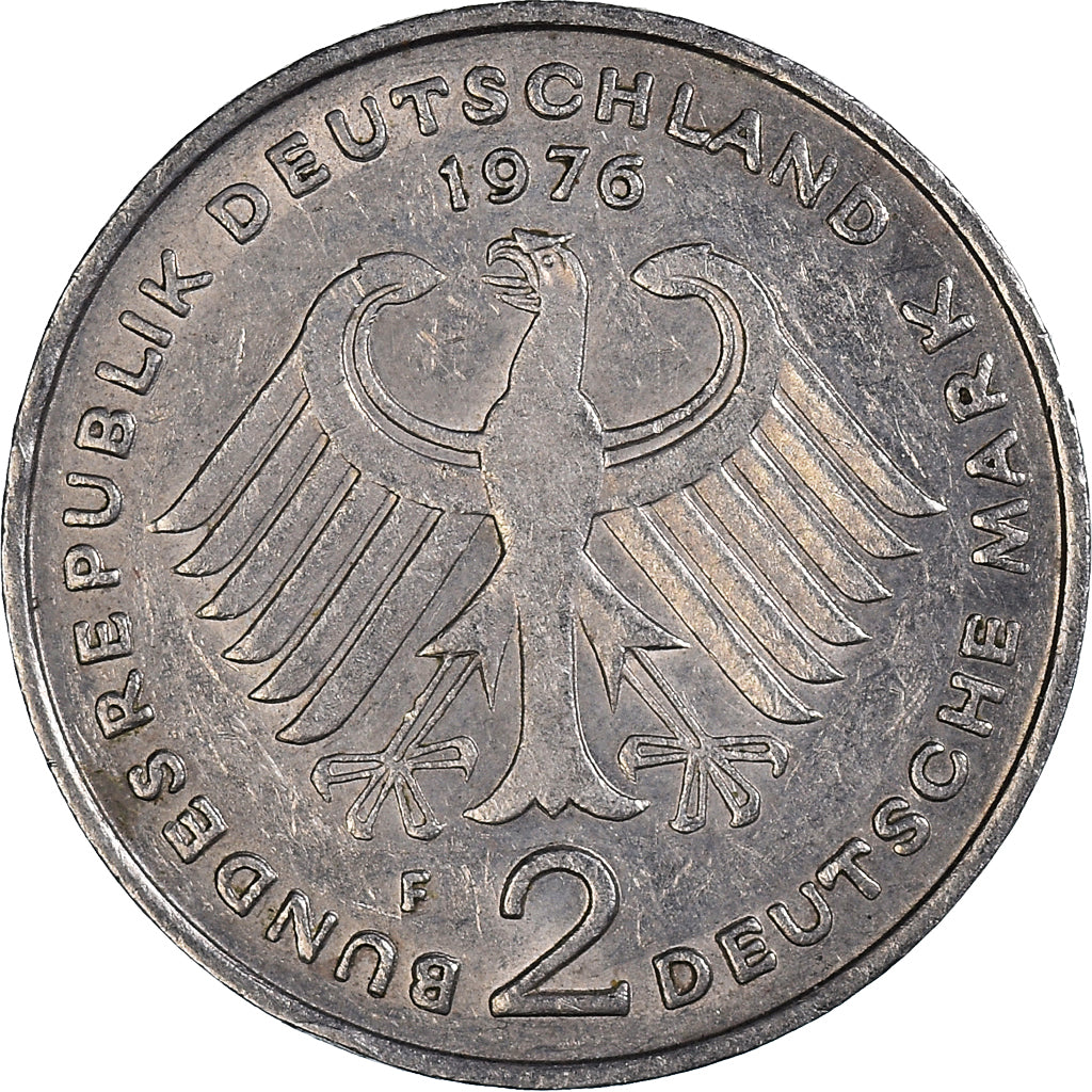 Munten, Federale Duitse Republiek, 2 Mark, 1976