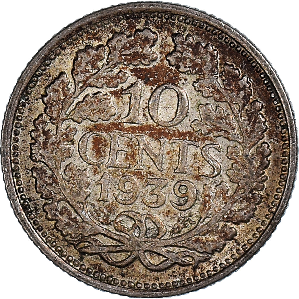 Moeda, Países Baixos, 10 Cents, 1939