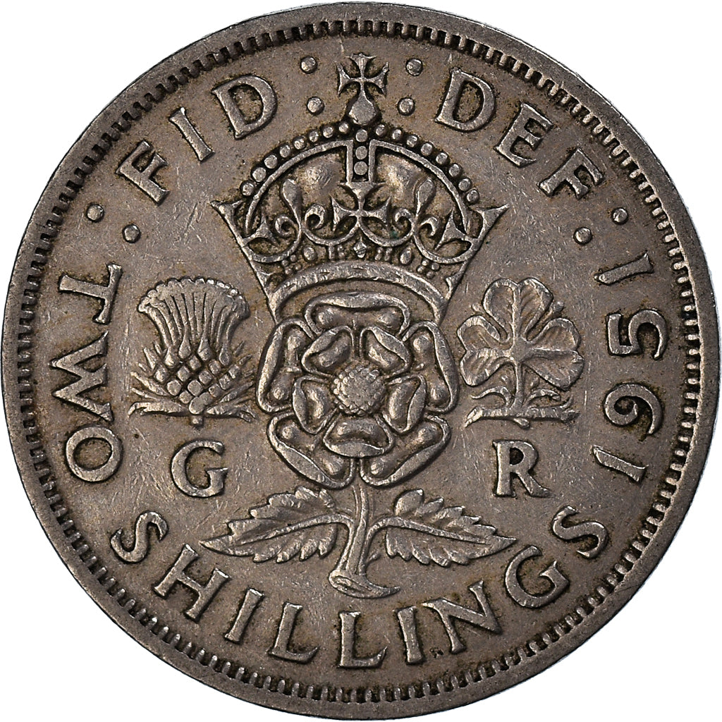 Moeda, Grã-Bretanha, 2 Shillings, 1951