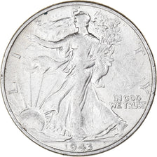 Coin, United States, Half Dollar, 1943, Philadelphia, EF(40-45), Silver, KM:142