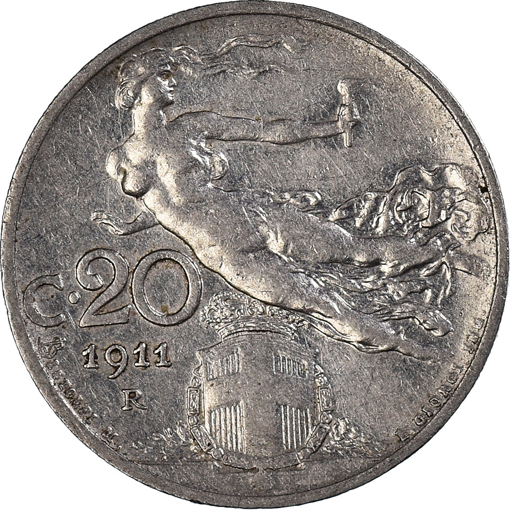 Coin, Italy, 20 Centesimi, 1911
