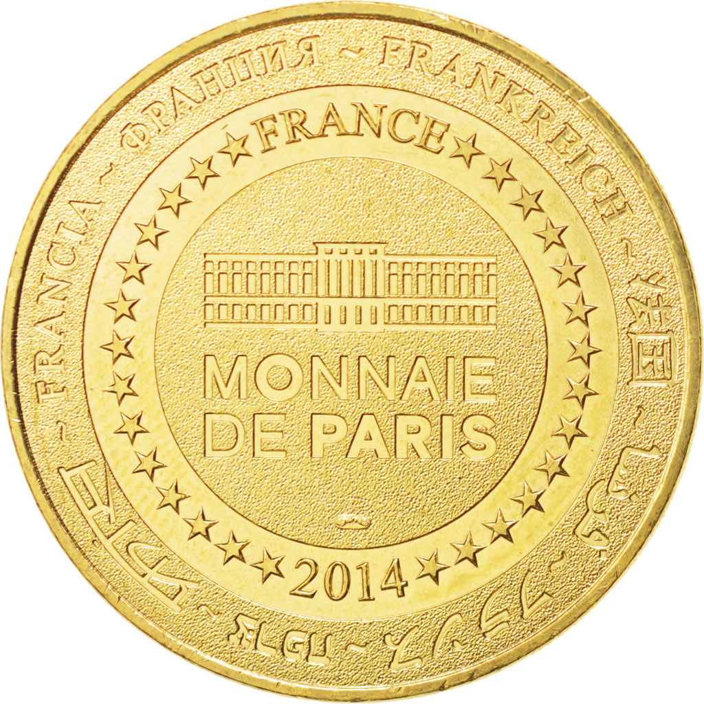 Francia, Token, Tourist Token, 12/ Abbatiale de Conques, 2014, Monnaie de Paris