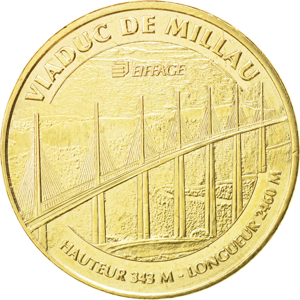 Francia, Token, Tourist Token, 12/ Viaduc de Millau, 2015, Monnaie de Paris