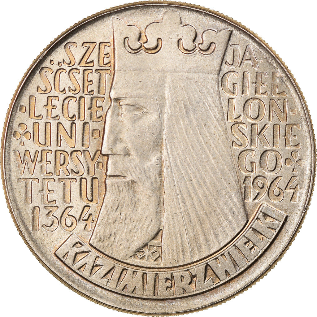 Moneda, Polonia, 10 Zlotych, 1964, Warsaw, EBC, Cobre - níquel, KM:52.1
