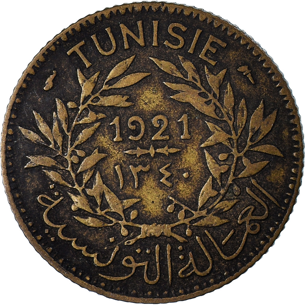 Münze, Tunesien, Franc, 1921