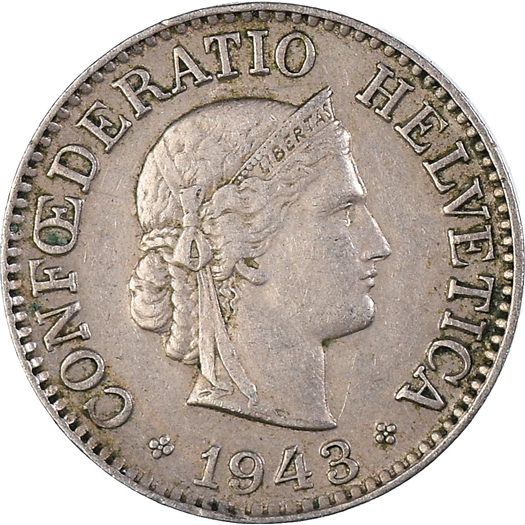 Monnaie, Suisse, 10 Rappen, 1943