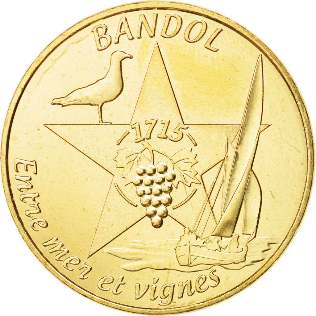 France, Tourist Token, 13/ Bandol - Entre Mer et Vignes, 2015, Monnaie de Paris