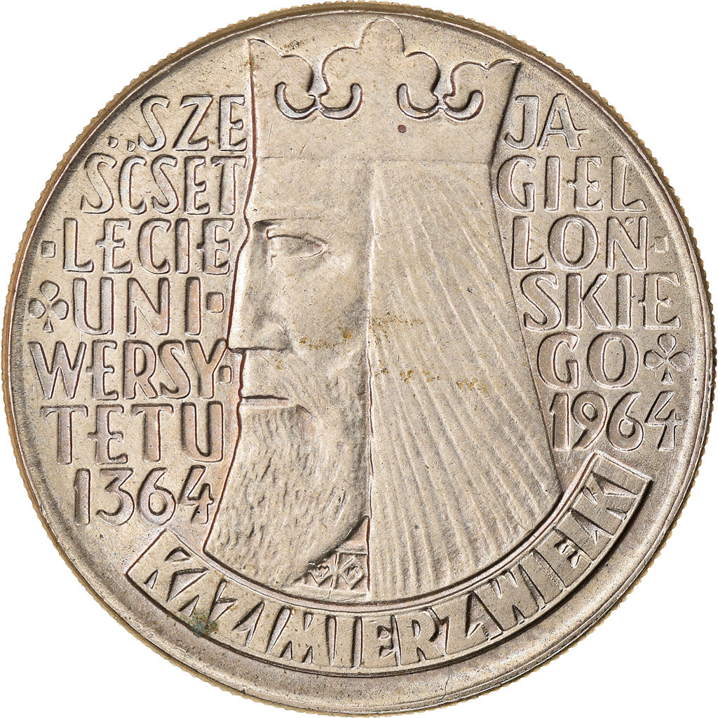 Munten, Polen, 10 Zlotych, 1964, Warsaw, PR, Copper-nickel, KM:52.1