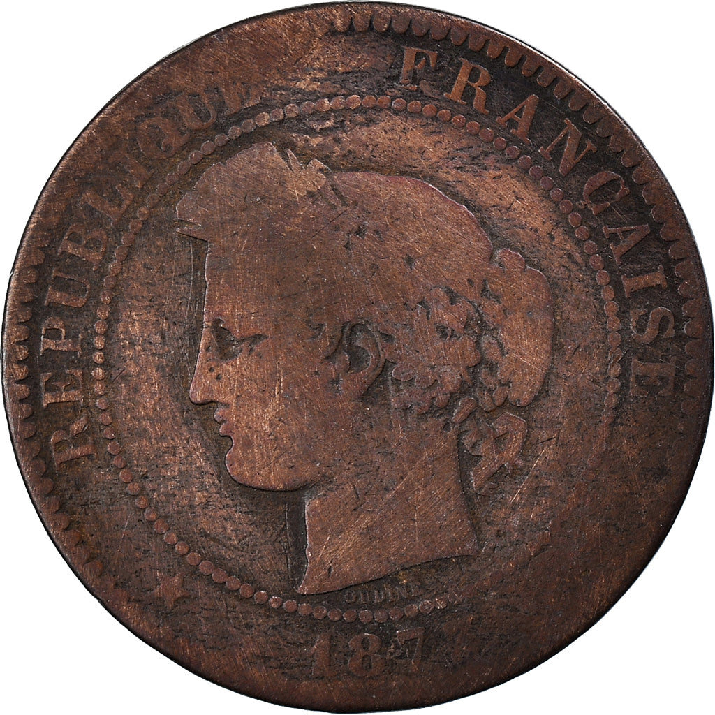 Moneta, Francia, 10 Centimes, 1877