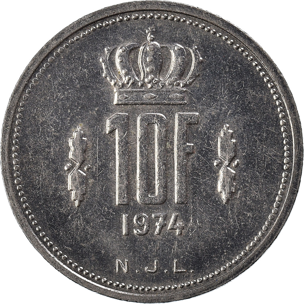 Munten, Luxemburg, 10 Francs, 1974