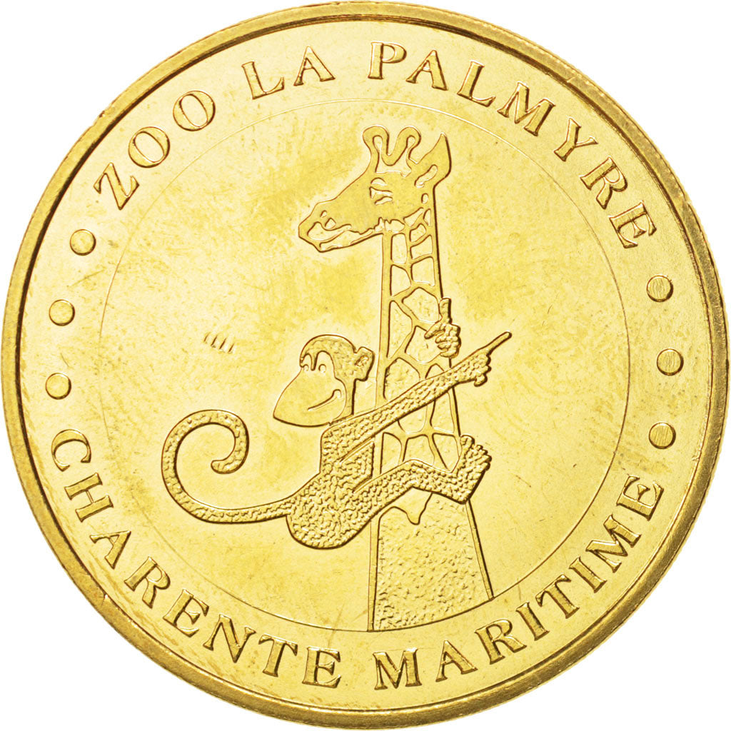 France, Jeton, Tourist Token, 17/ Zoo de la Palmyre - Girafe, 2014, Monnaie de