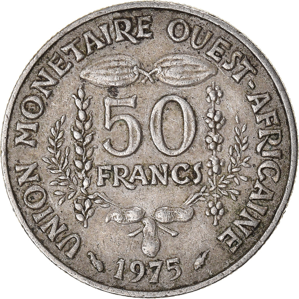 Moneda, Estados del África Occidental, 50 Francs, 1975