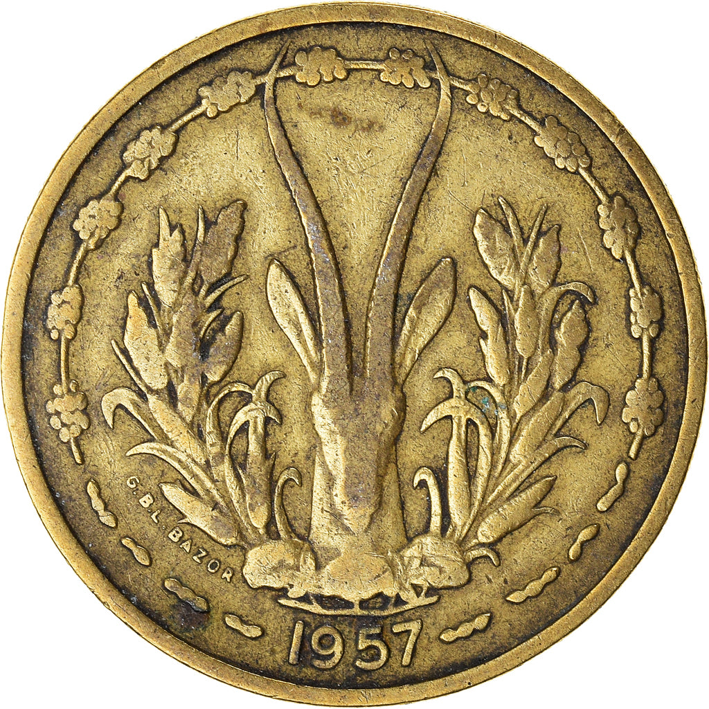 Moneta, Africa occidentale francese, 25 Francs, 1957