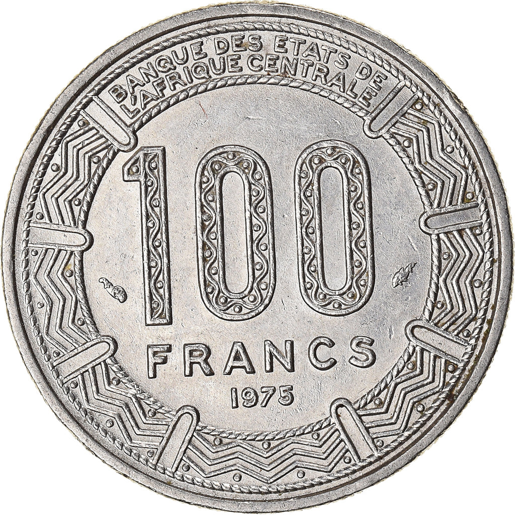 Coin, Gabon, 100 Francs, 1975