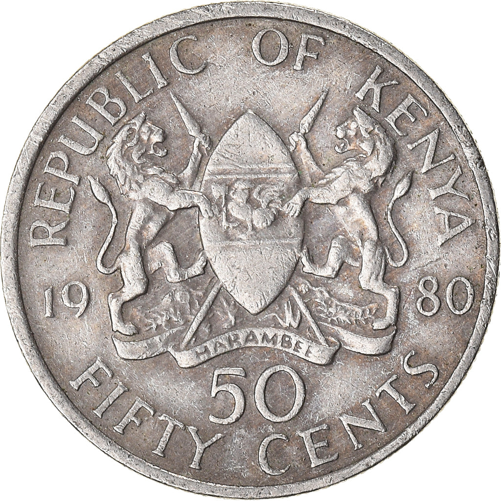 Moeda, Quénia, 50 Cents, 1980