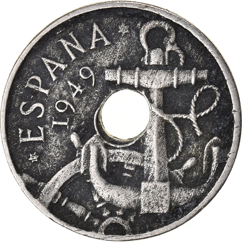 Moneta, Spagna, 50 Centimos, 1949