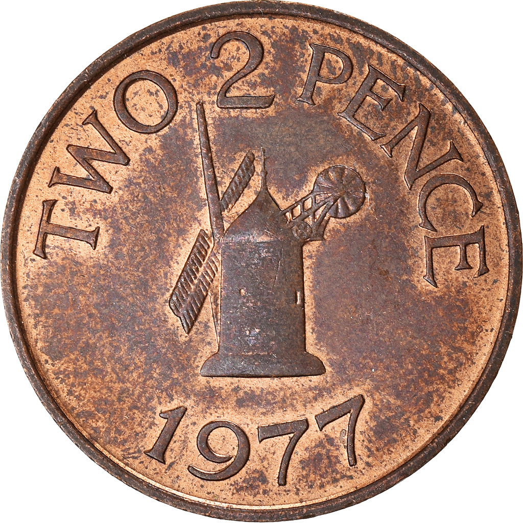Coin, Great Britain, 2 Pence, 1977