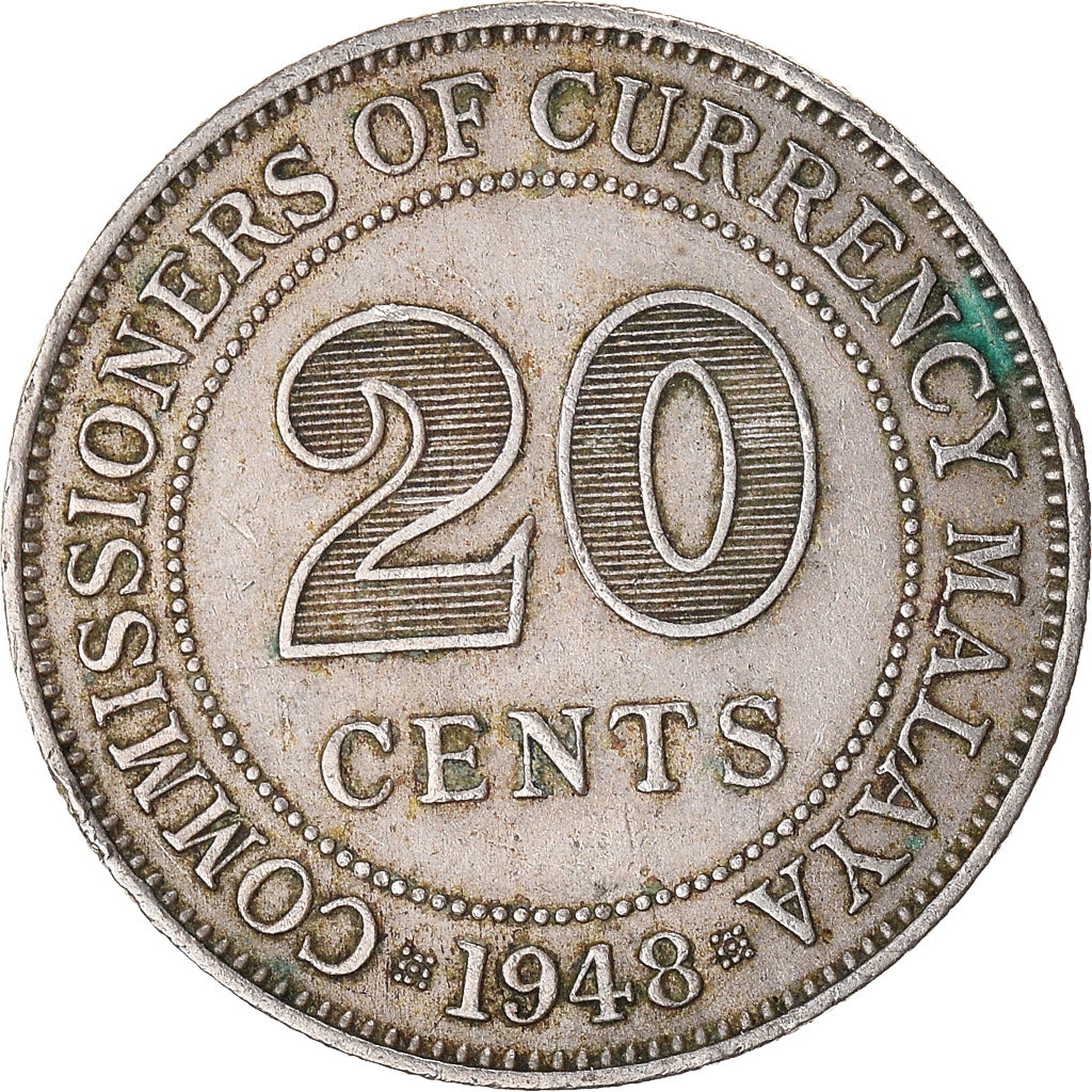 Münze, MALAYA, 20 Cents, 1948