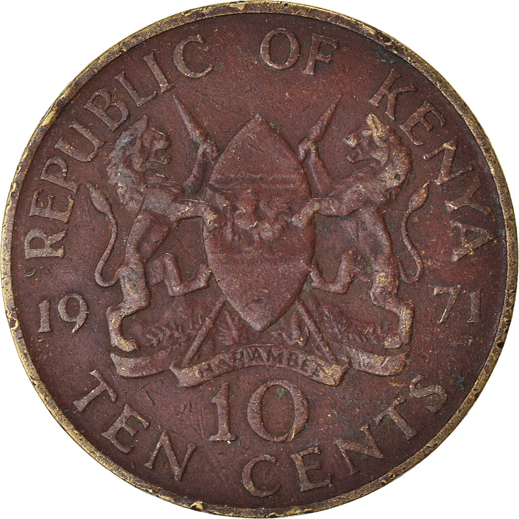 Munten, Kenia, 10 Cents, 1971