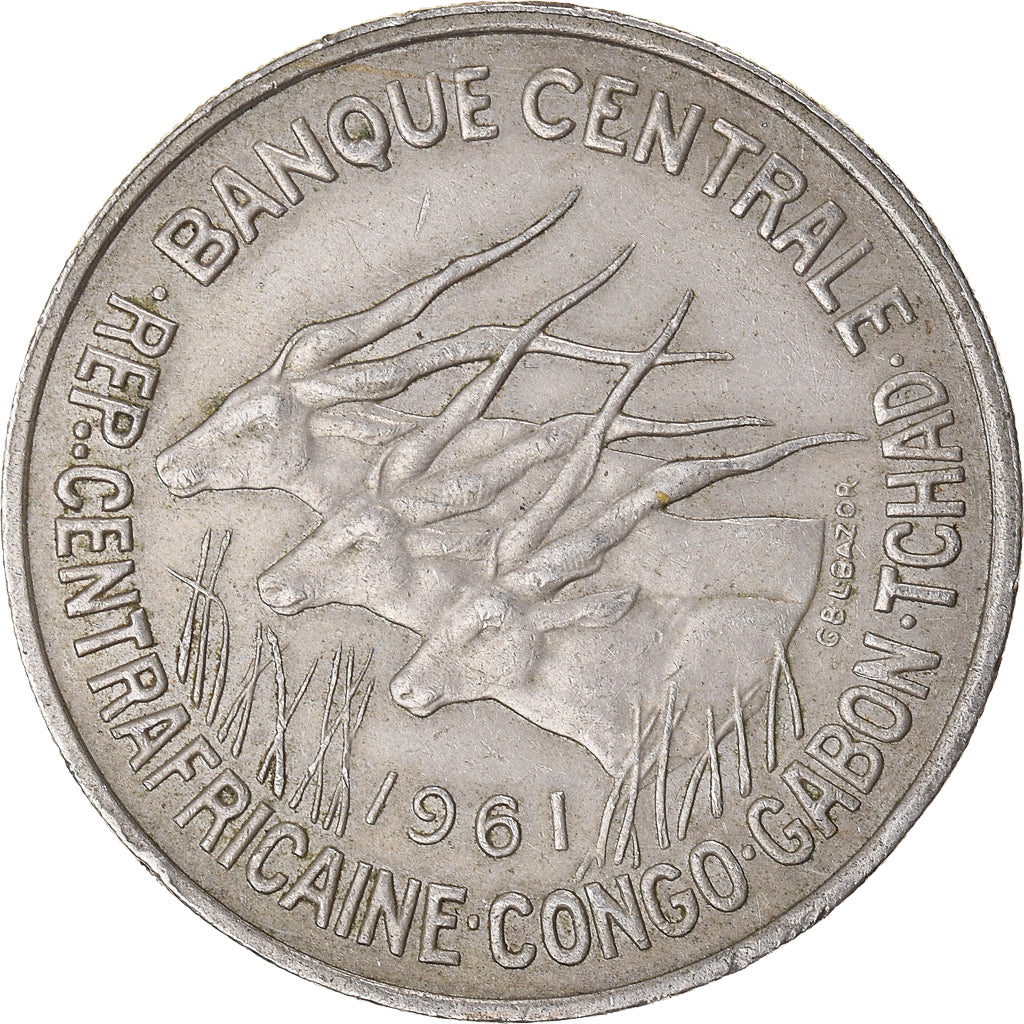 Münze, Zentralafrikanische Staaten, 50 Francs, 1961