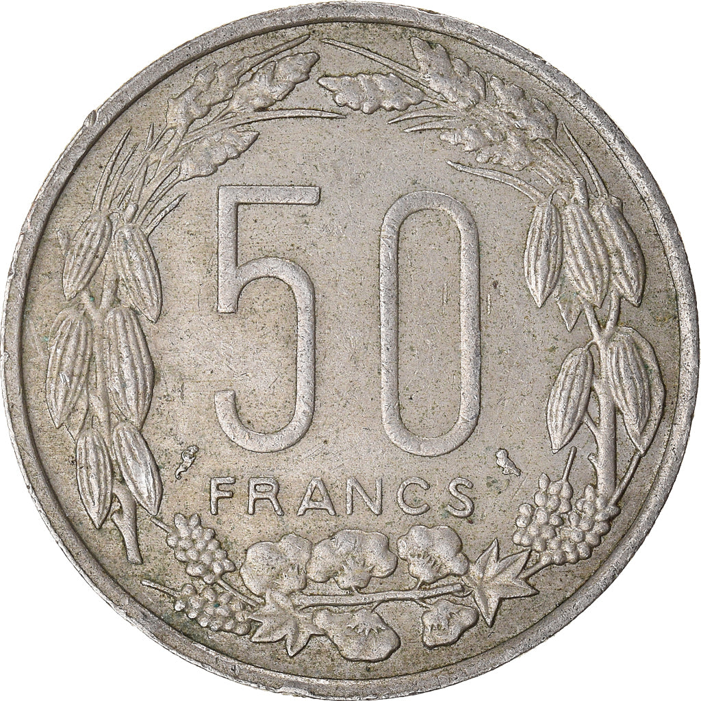 Münze, Zentralafrikanische Staaten, 50 Francs, 1961