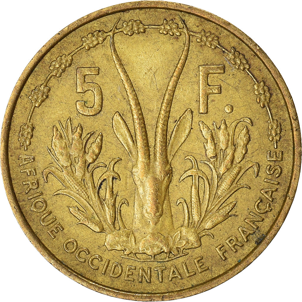 Moneta, Africa occidentale francese, 5 Francs, 1956