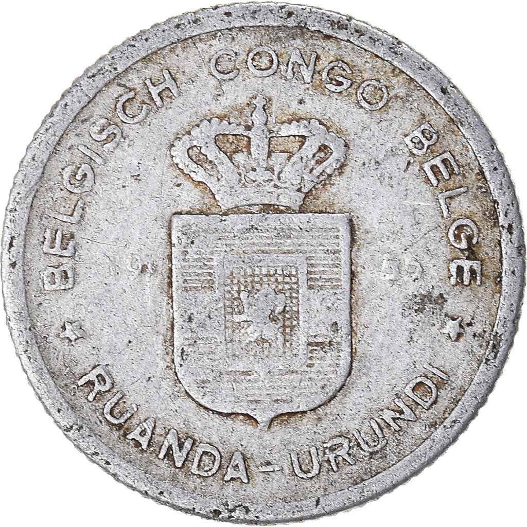 Coin, Belgian Congo, 50 Centimes, 1955