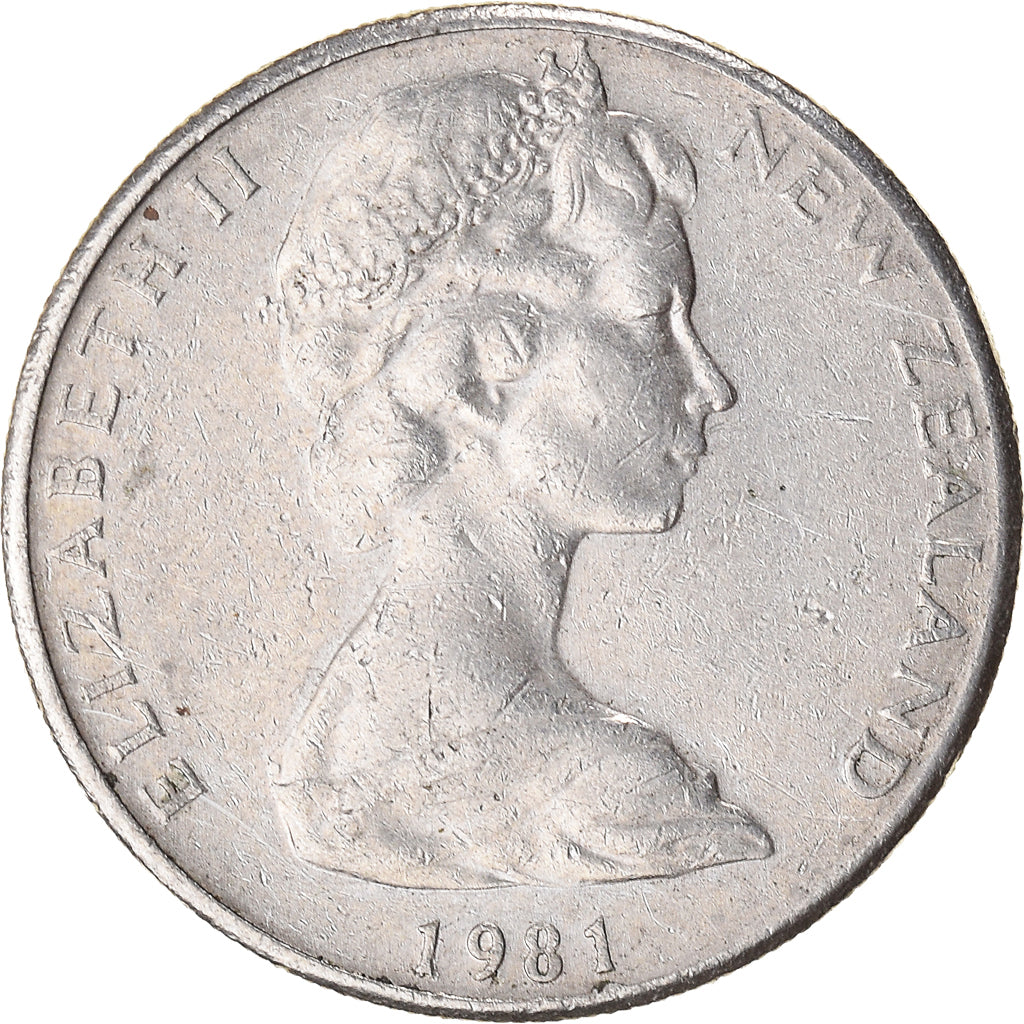 Coin, New Zealand, 10 Cents, 1981