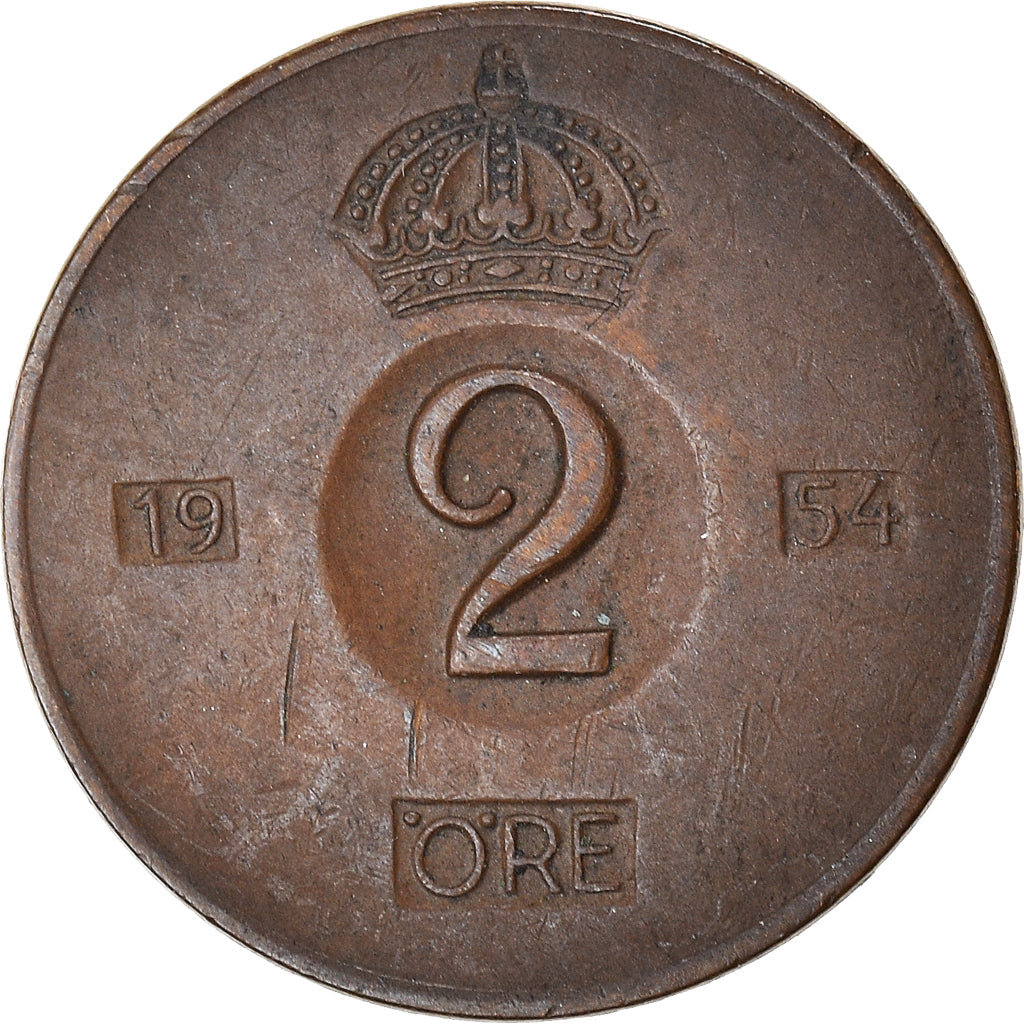Münze, Schweden, 2 Öre, 1954