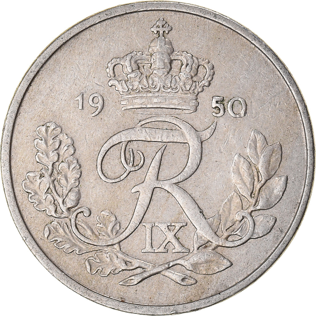 Munten, Denemarken, 25 Öre, 1950