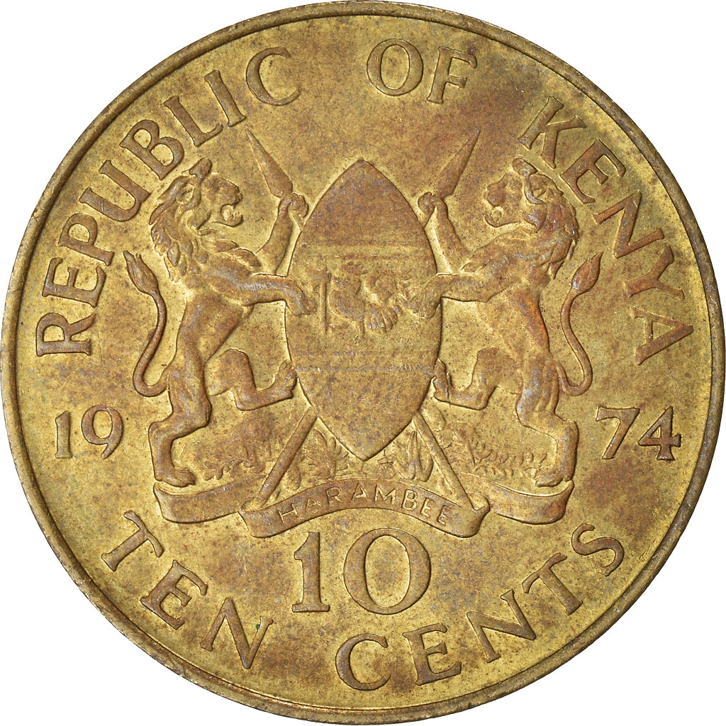 Coin, Kenya, 10 Cents, 1974