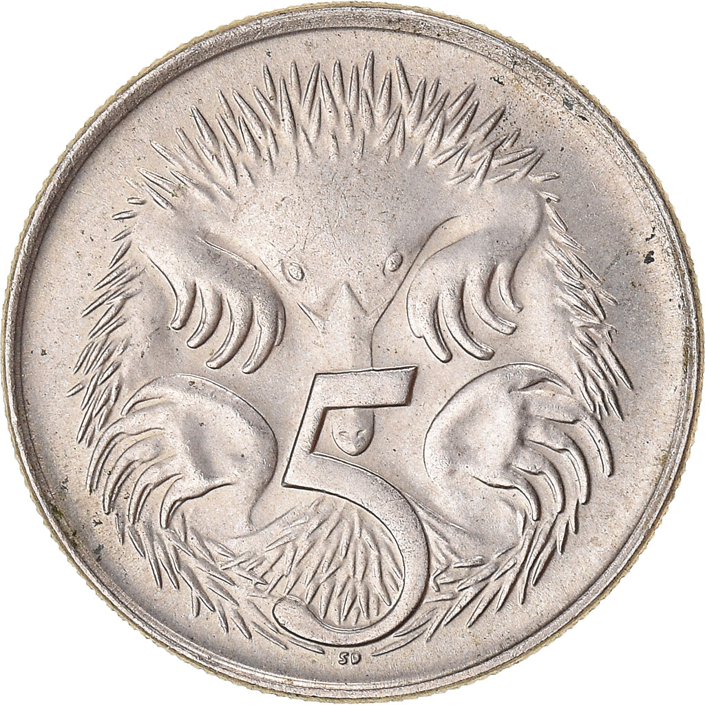Coin, Australia, 5 Cents, 1966