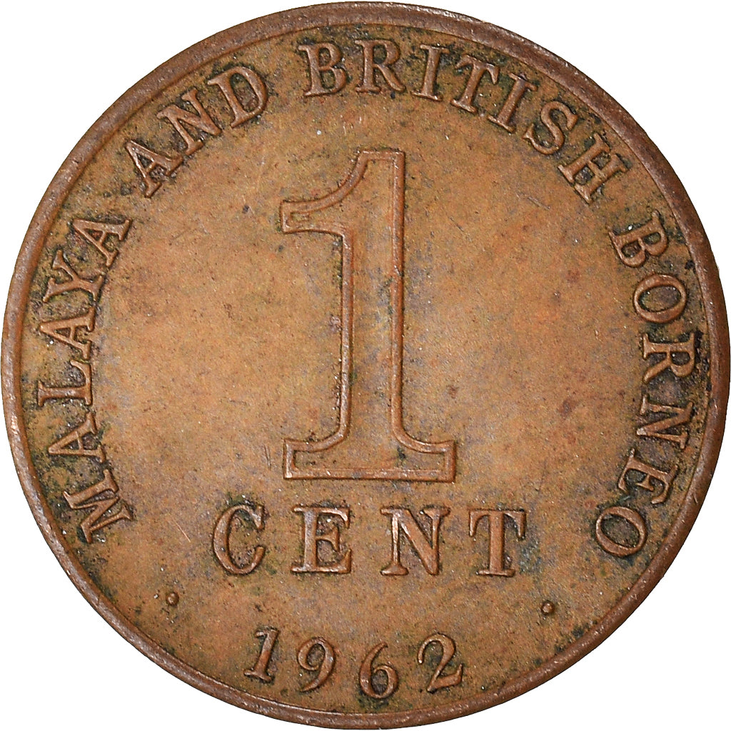 Coin, MALAYA & BRITISH BORNEO, Cent, 1962