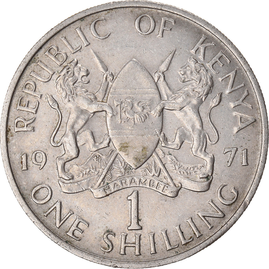 Moneta, Kenya, Shilling, 1971