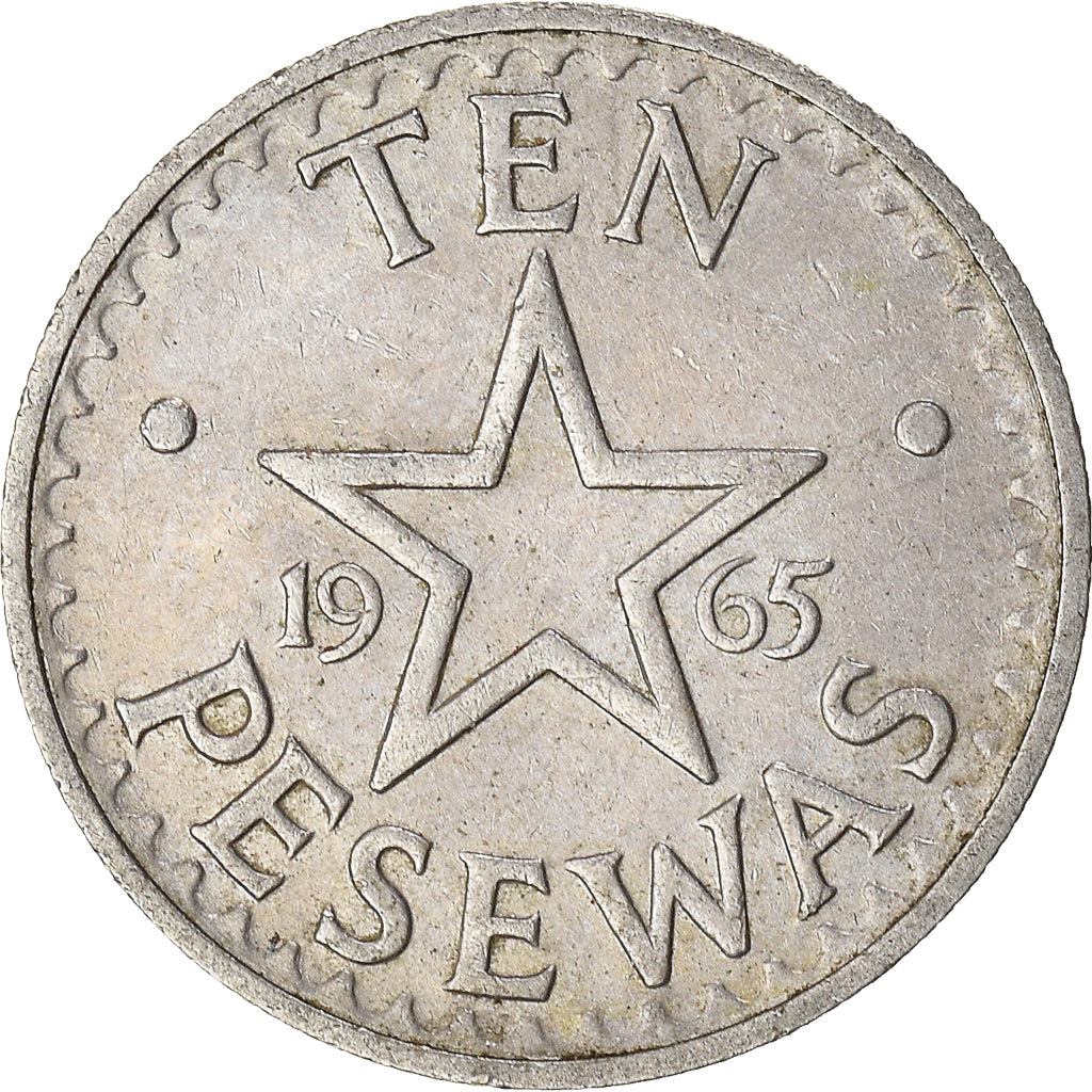 Moneta, Ghana, 10 Pesewas, 1965